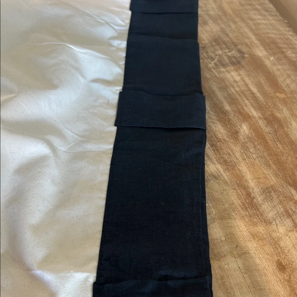 Quince 48x84 European Linen True Blackout Curtain Navy